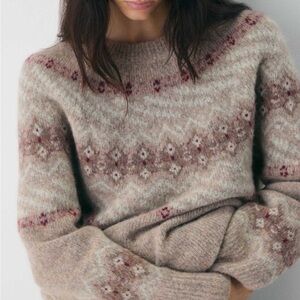 Aritzia Wilfred Harlow Wool Blend Knit Sweater Oversized